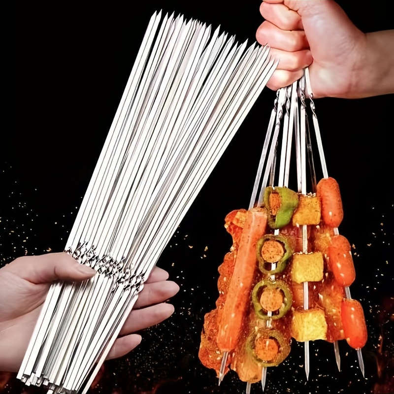 10-Piece Stainless Steel Grill Skewers