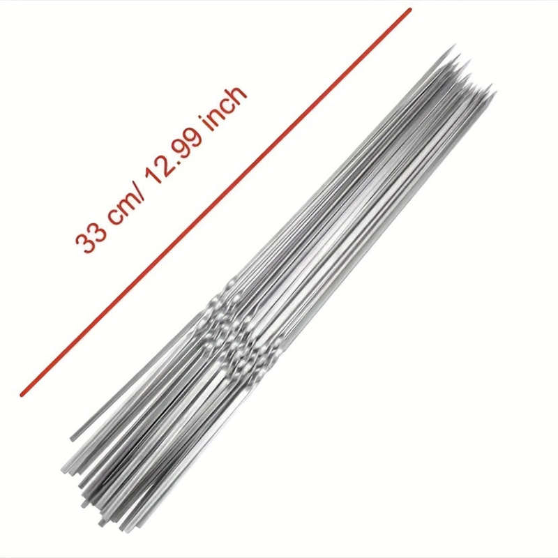 10-Piece Stainless Steel Grill Skewers