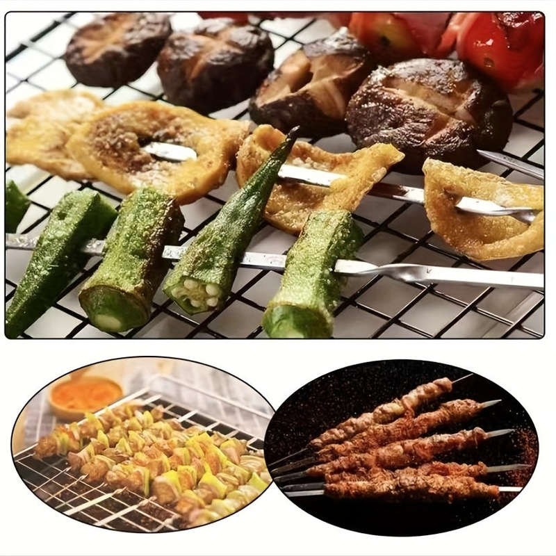 10-Piece Stainless Steel Grill Skewers