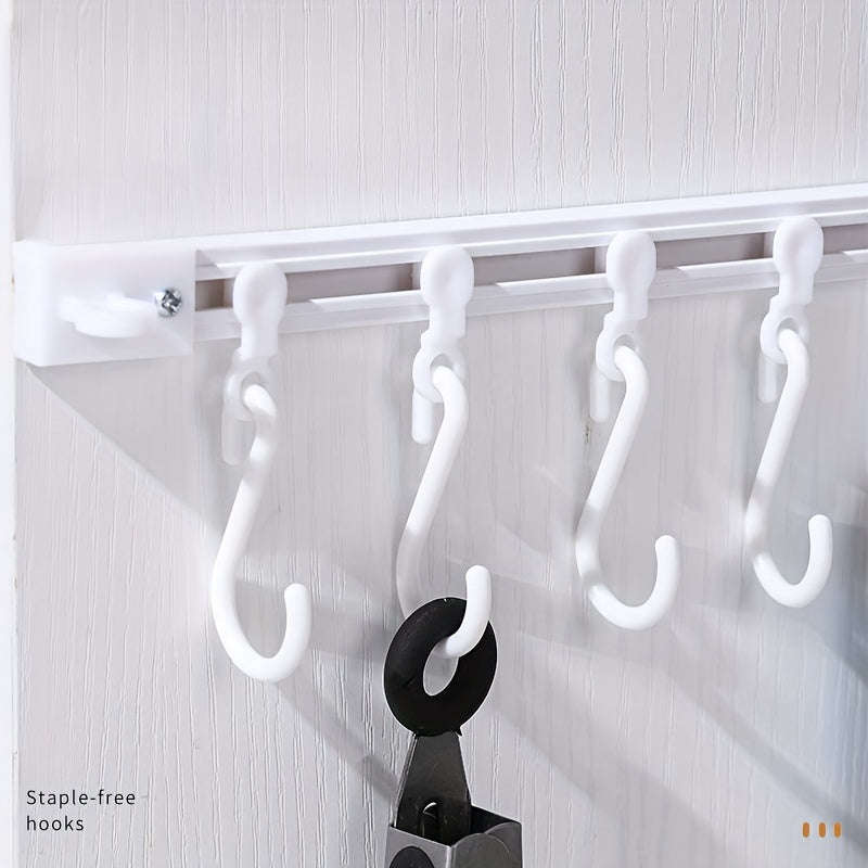 Adjustable Wall Mount Hook Rack