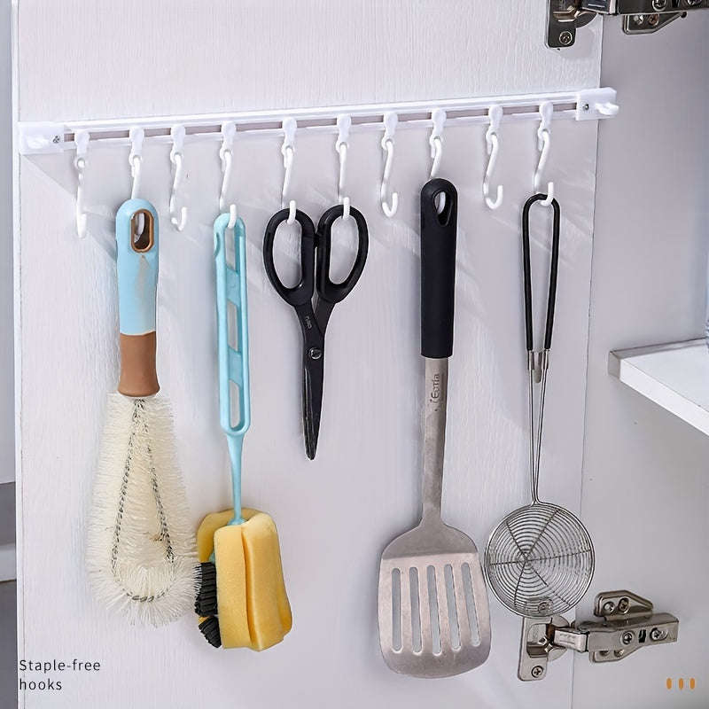 Adjustable Wall Mount Hook Rack