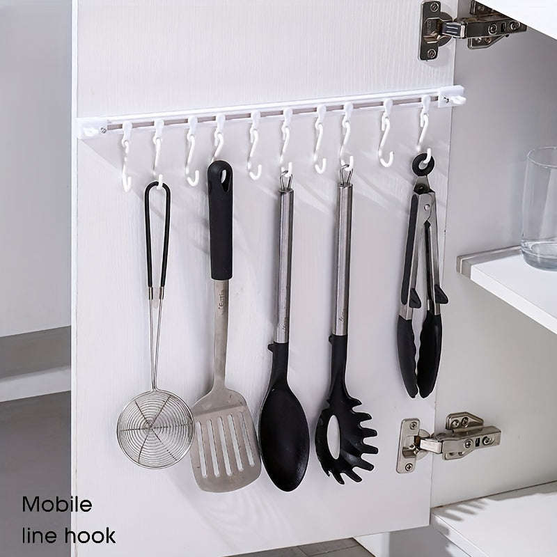 Adjustable Wall Mount Hook Rack