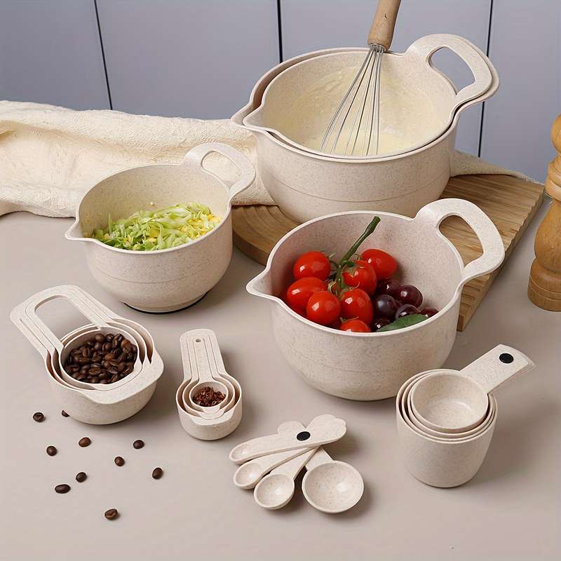 High-Quality Wheat Straw Kitchen Utensil Set