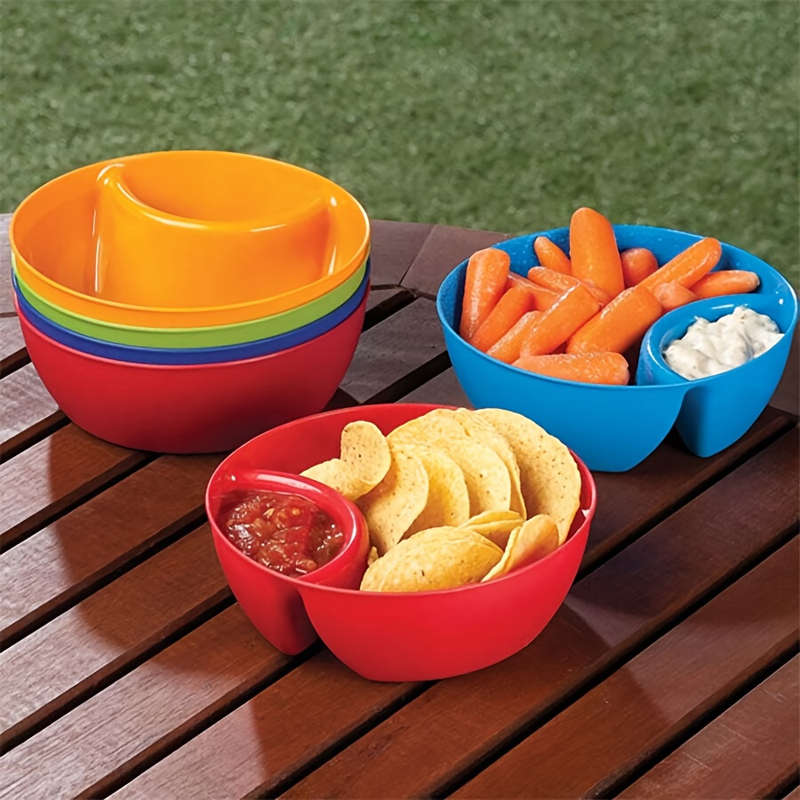 1pc Plastic Snack Serving Bowl Set