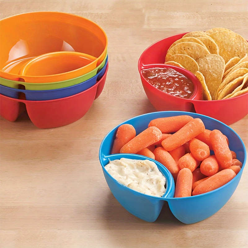 1pc Plastic Snack Serving Bowl Set