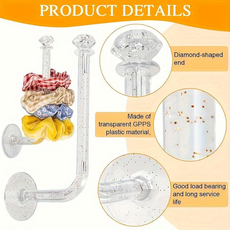 Sparkling Transparent Hair Tie Organizer