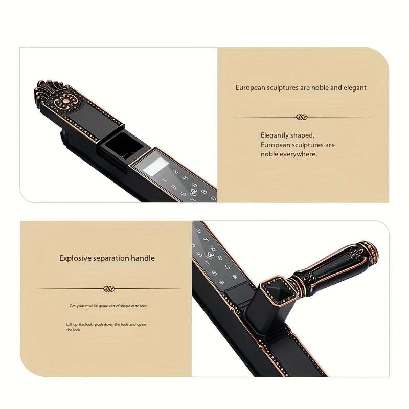 1pc European Garden Door Smart Fingerprint Lock