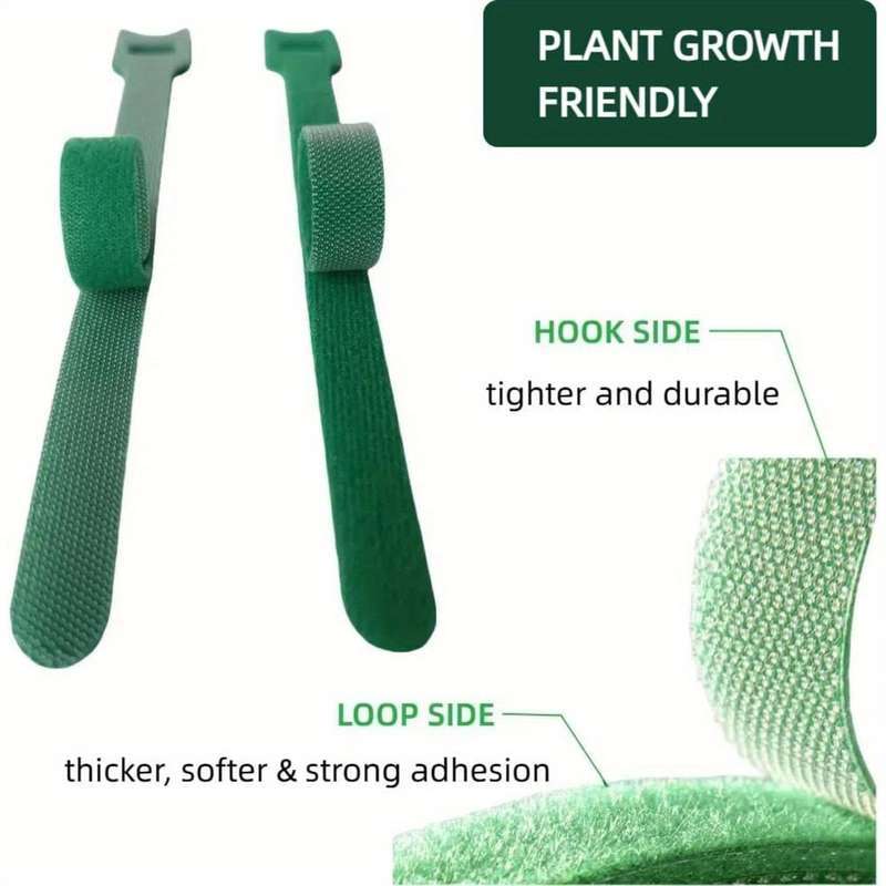 50 Pieces Reusable 6 Inch Adjustable Non-Slip Nylon Plant Ties