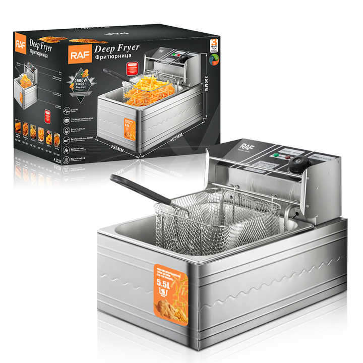 Safe And Convenient Deep Fryer With Removable Basket
