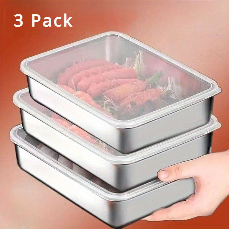 Stainless Steel Food Storage Containers Set with Lids