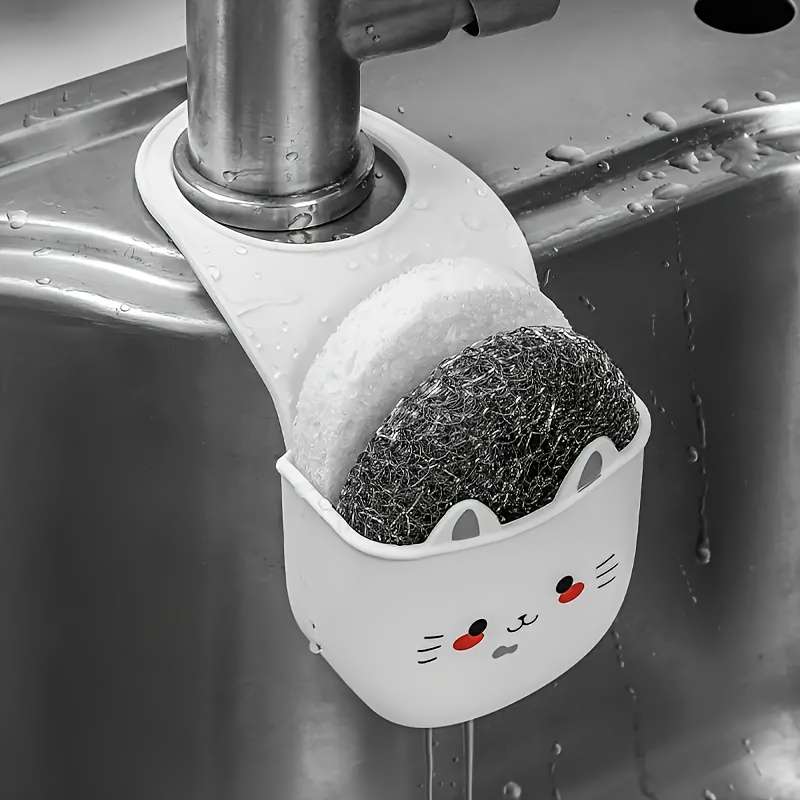 Cute Cat Silicone Faucet Basket