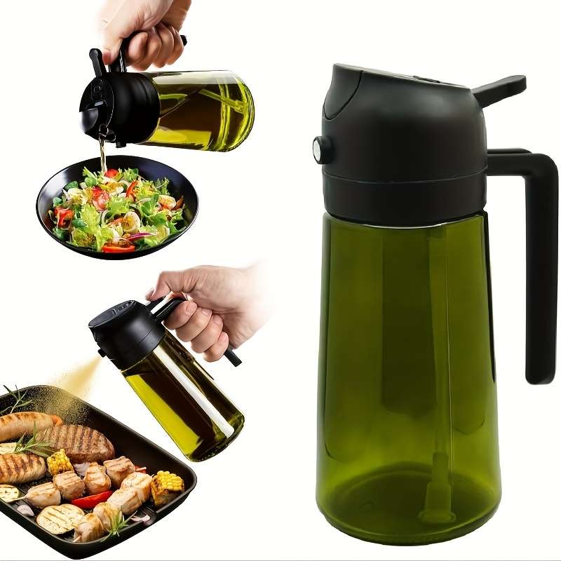 16oz / 470ml Glass Oil Sprayer And Bottle Set