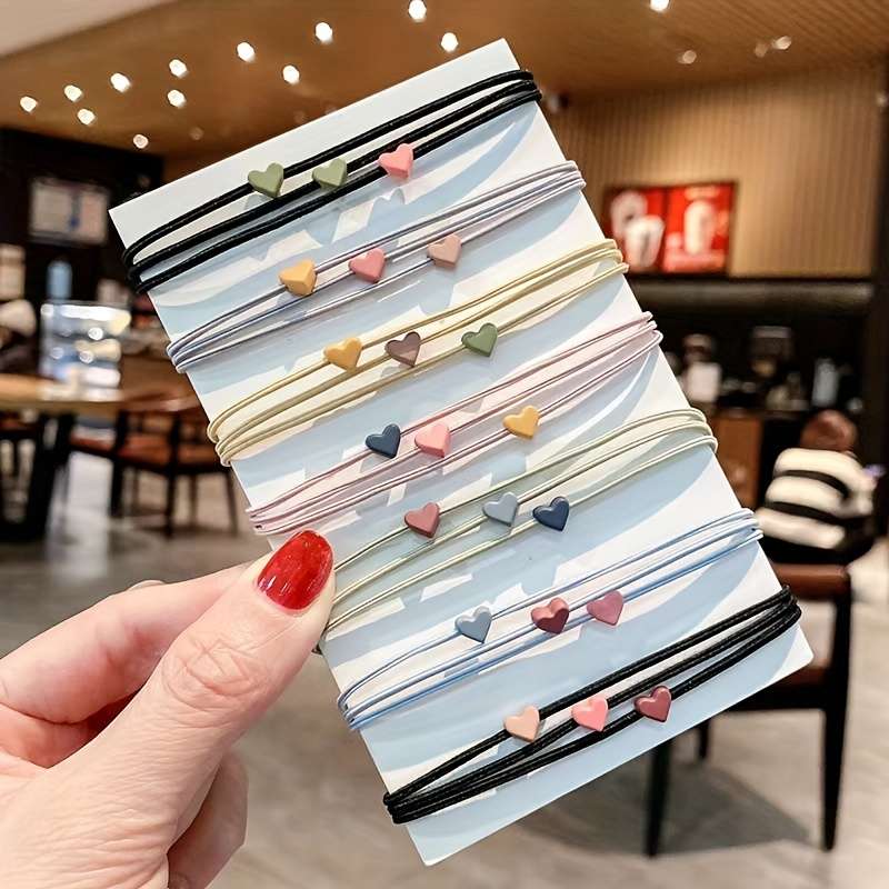 Jersey Material Elastic Hair Ties Set