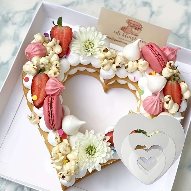 1PC PE Material Heart Shaped Cake Mold