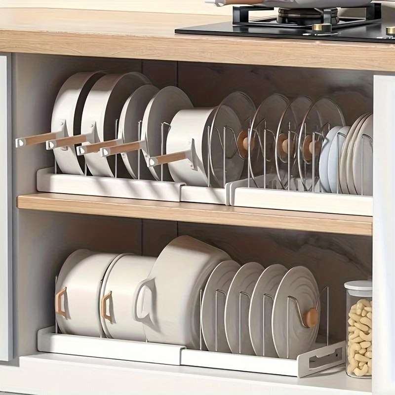 Expandable Kitchen Organizer Rack - Perfect for PotsLids