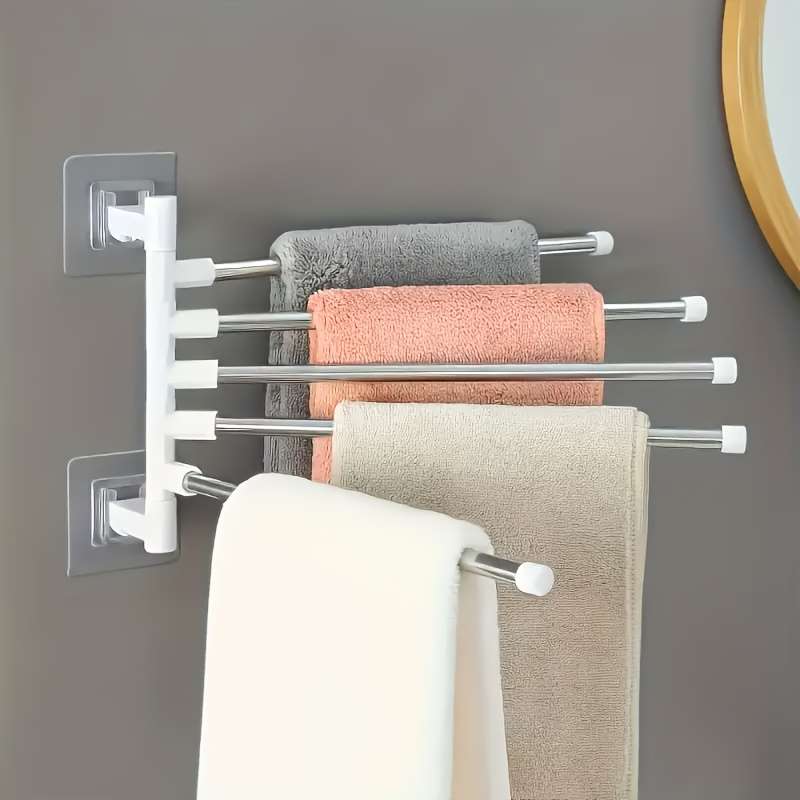 1pc Modern Wall-Mounted Bathroom Towel Rack