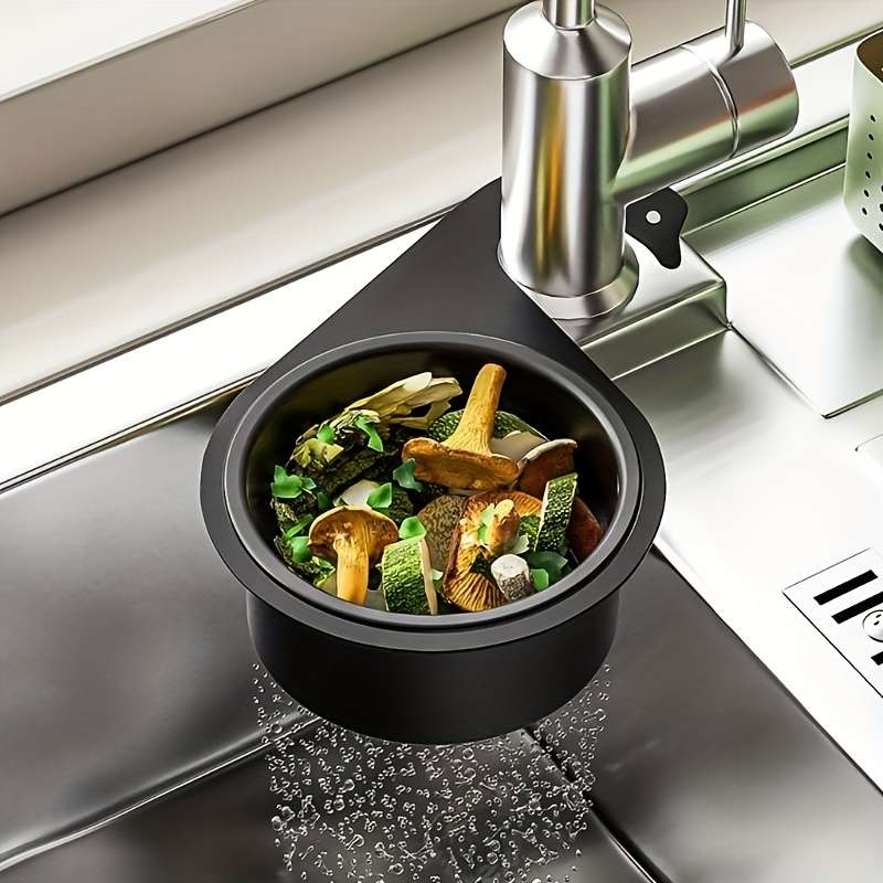 1pc Black Swan Stainless Steel Sink Strainer Basket