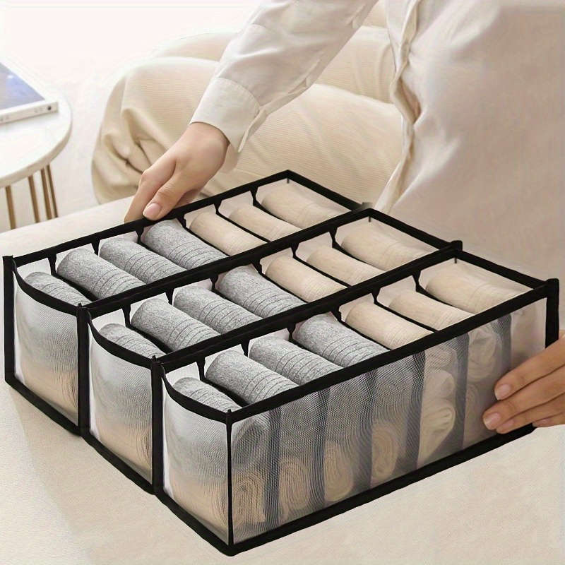 1pc 7-Grid Underwear Storage Box