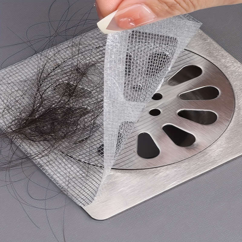 10-Pack Disposable Shower Drain Hair Catcher Stickers