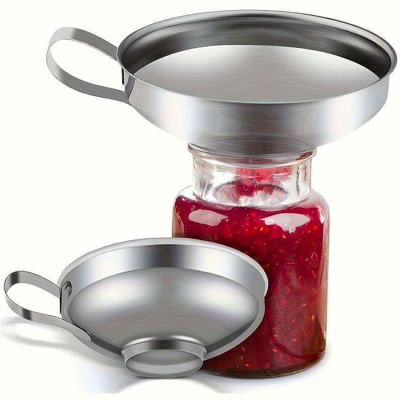 2pcs Stainless Steel Funnel Set For Mason Jars