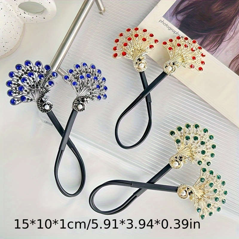 Elegant Alloy Hair Ties with Rhinestone Accents