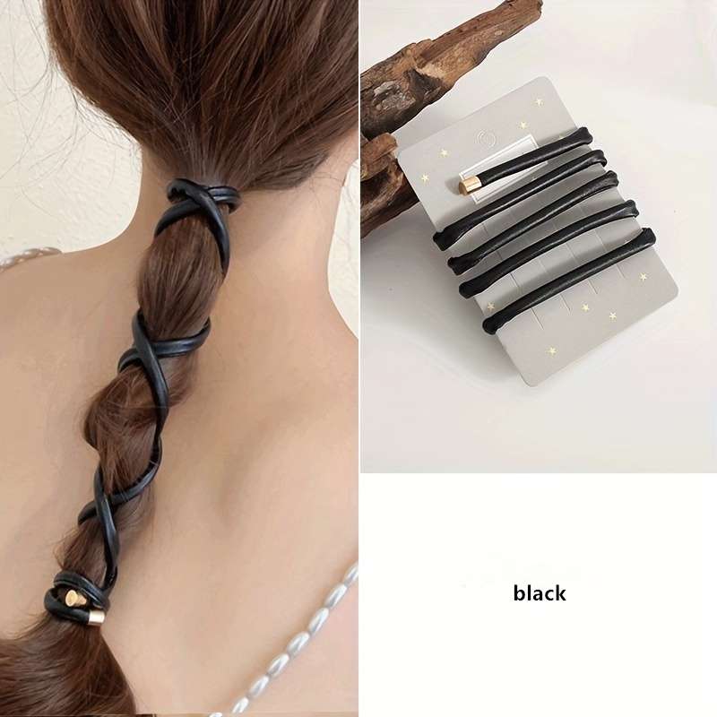 PU Leather Hair Ties for Women