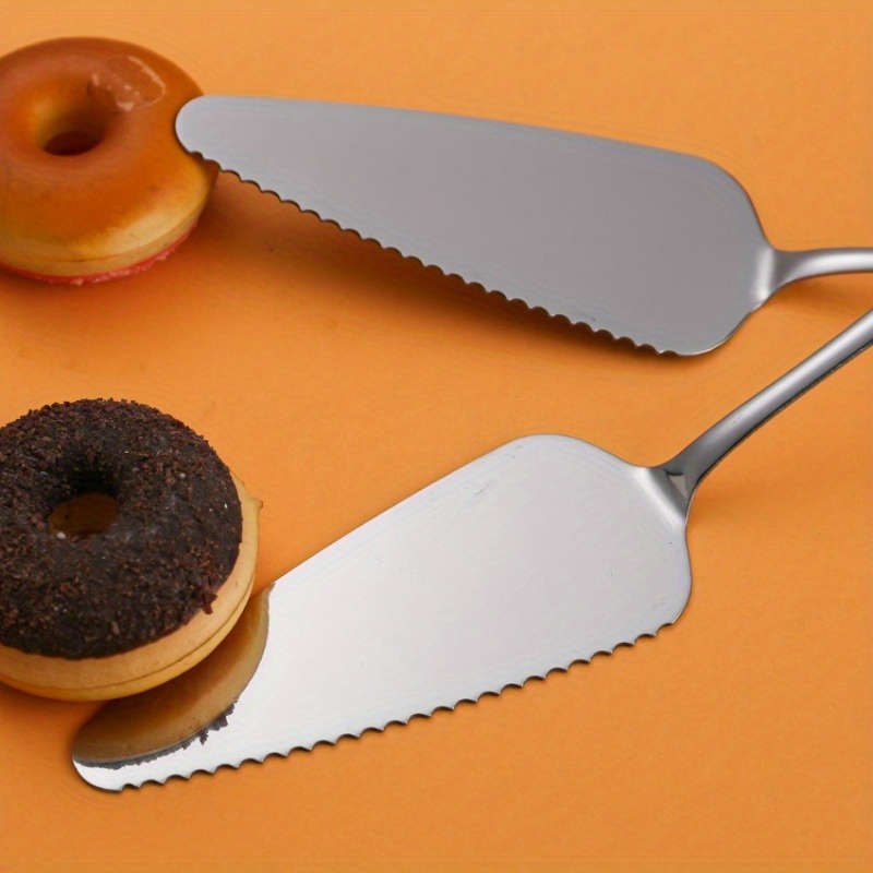 1pc Stainless Steel Cake Server with Serrated Edge