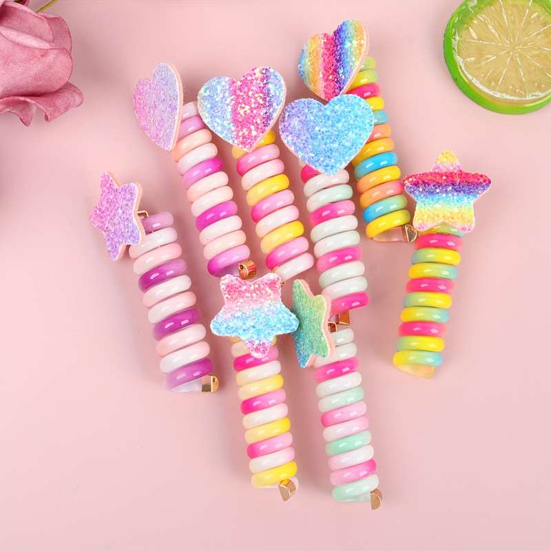 Set of 4 Cute Spiral Hair Ties