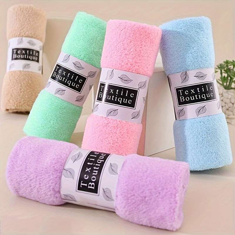 Ultra-Soft Coral Fleece Bath Towel