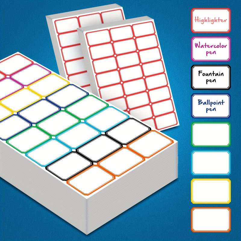 1200 Labels 8 Colors Blank Writable