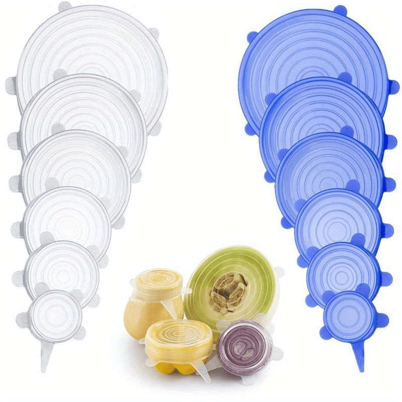 6pcs Reusable Silicone Stretch Lids