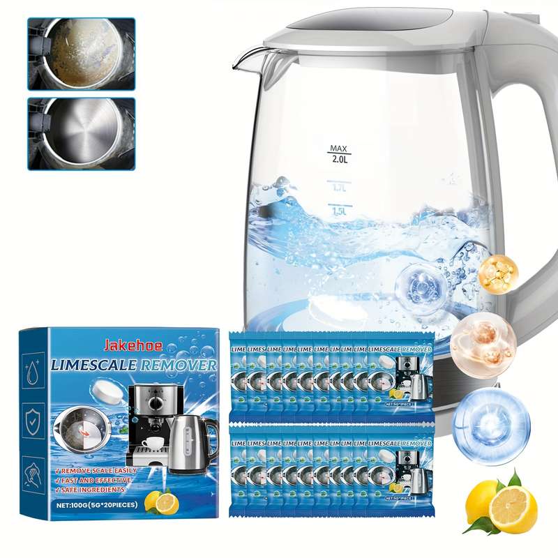 20-Pack All-Purpose Limescale Remover Effervescent Cleaning Tablets