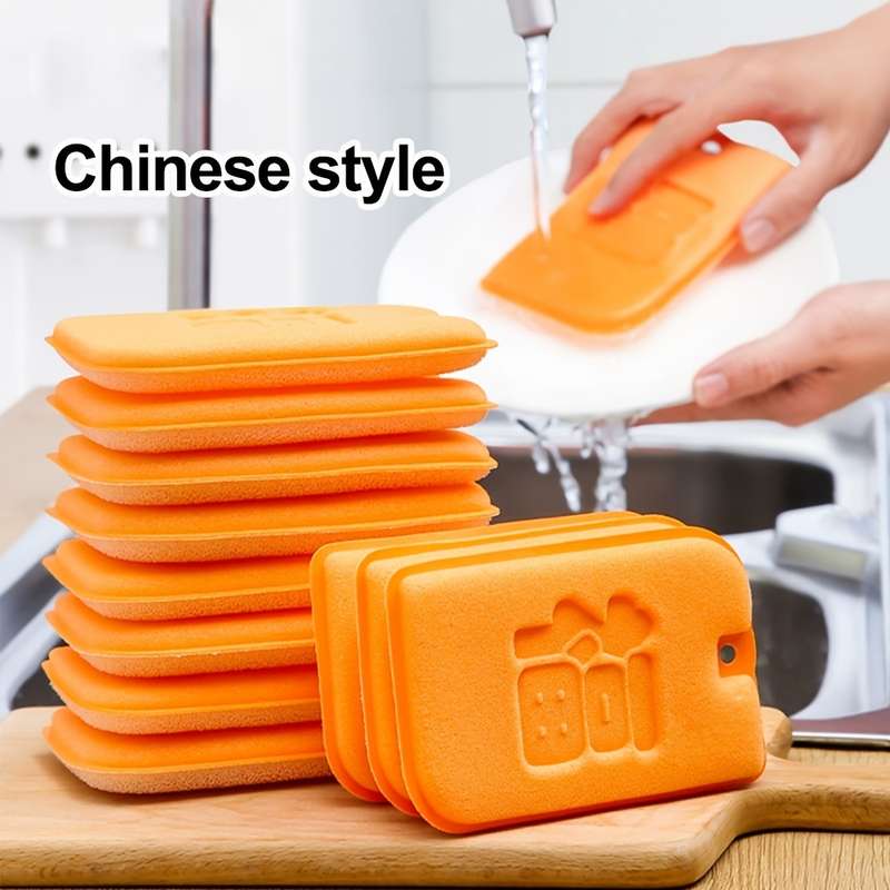 5pcs Thickened Dish Washing Sponge Scouring Pad Kitchen Dish Washing Magic Dishcloth Cleaning Sponge
