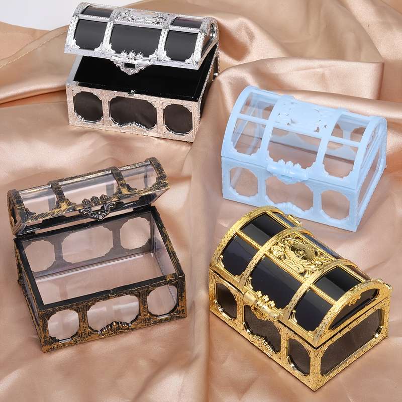 Vintage Pirate Treasure Chest - Transparent Storage Box