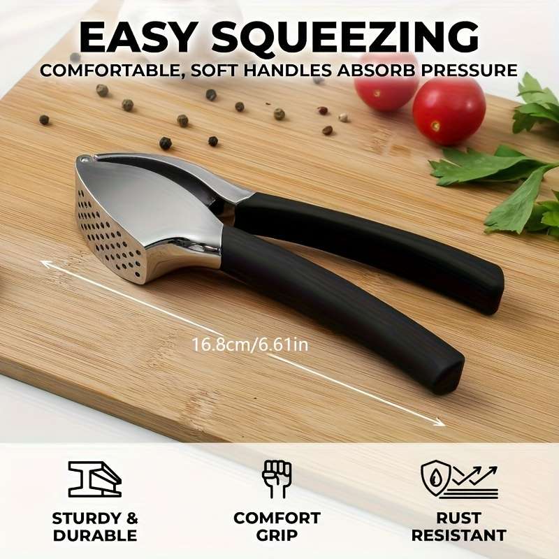 Garlic Press Crusher and Mincer with Sturdy Construction