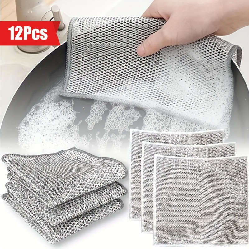 12 Stainless Steel Scrubbing Towels