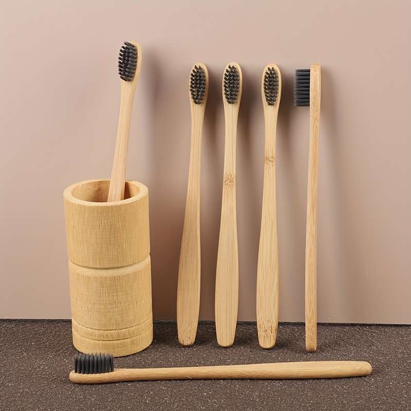 6pcs Bamboo Toothbrush