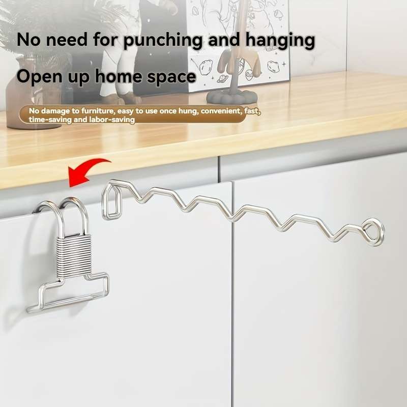 1pc Space-Saving Stainless Steel Freestanding Clothes