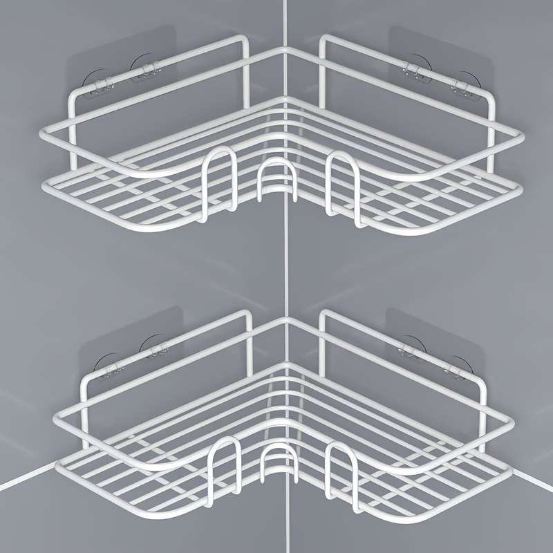 1pc Easy-Install Corner Shower Shelf