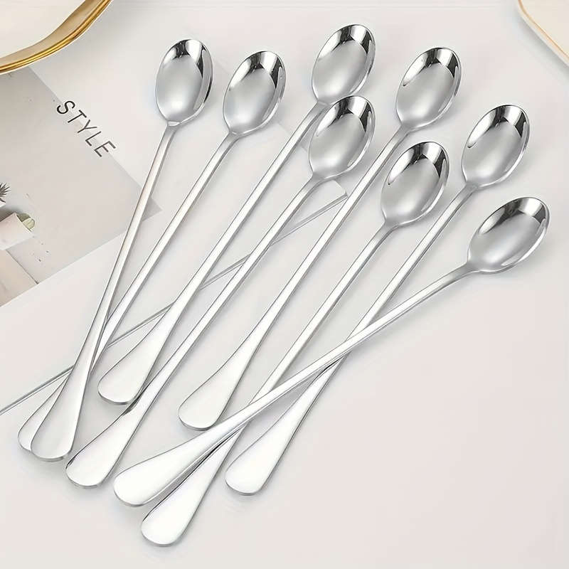 1PCStainless Steel Long Handle Ice Tea Spoon