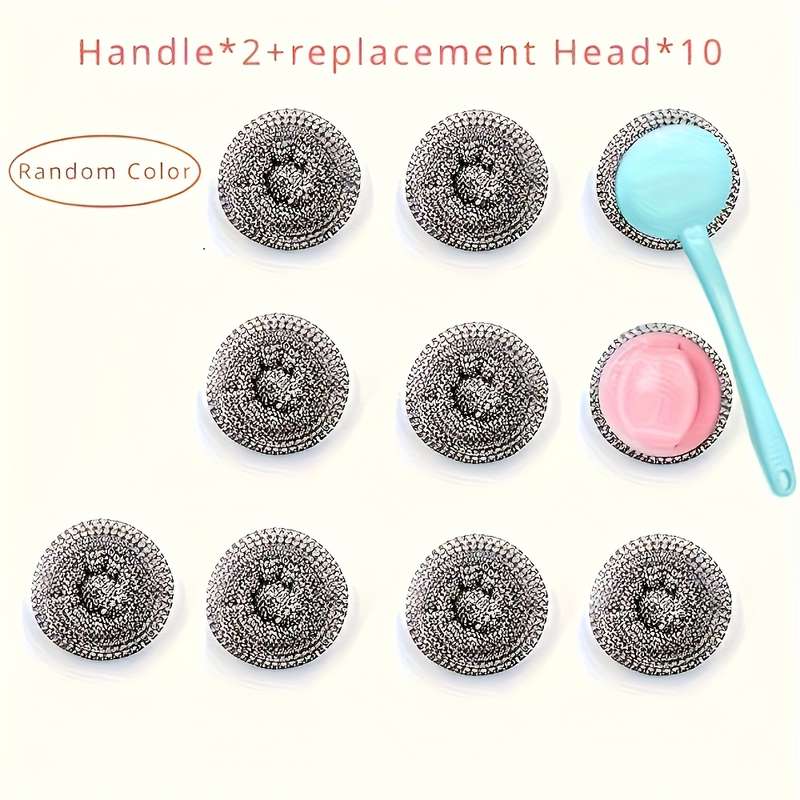 10-Pack Stainless Steel Wool Scrubber Set