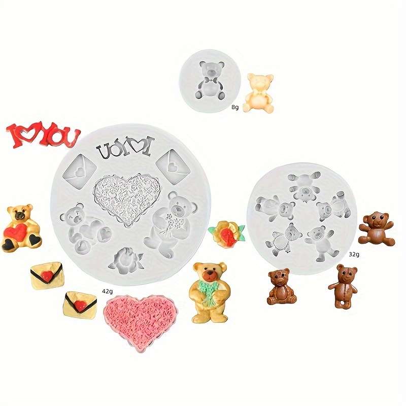 Silicone Bear Molds For Fondant Chocolate And Cake Decorating