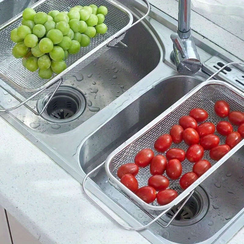 1pc Extendable Stainless Steel Colander