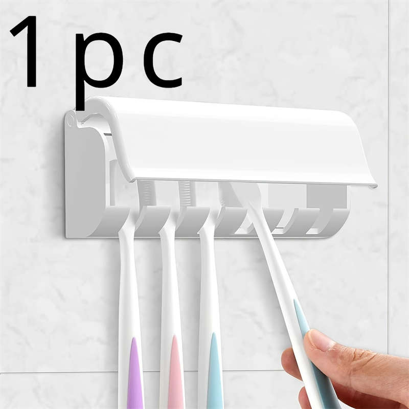 Wall-Mounted Toothbrush Holder with Cove
