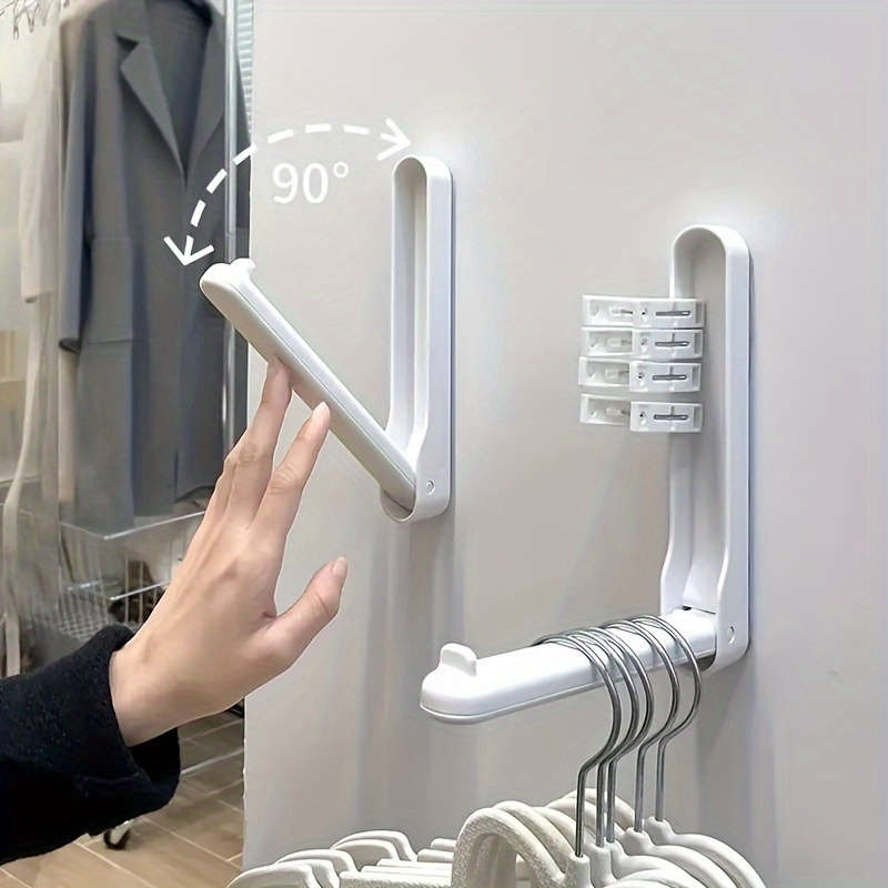 1pc Fashion Style Wall-Mounted Foldable Hanger Organizer