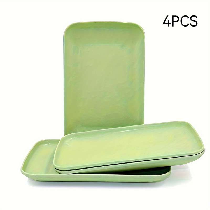4pcs Rectangular Dinner Plates