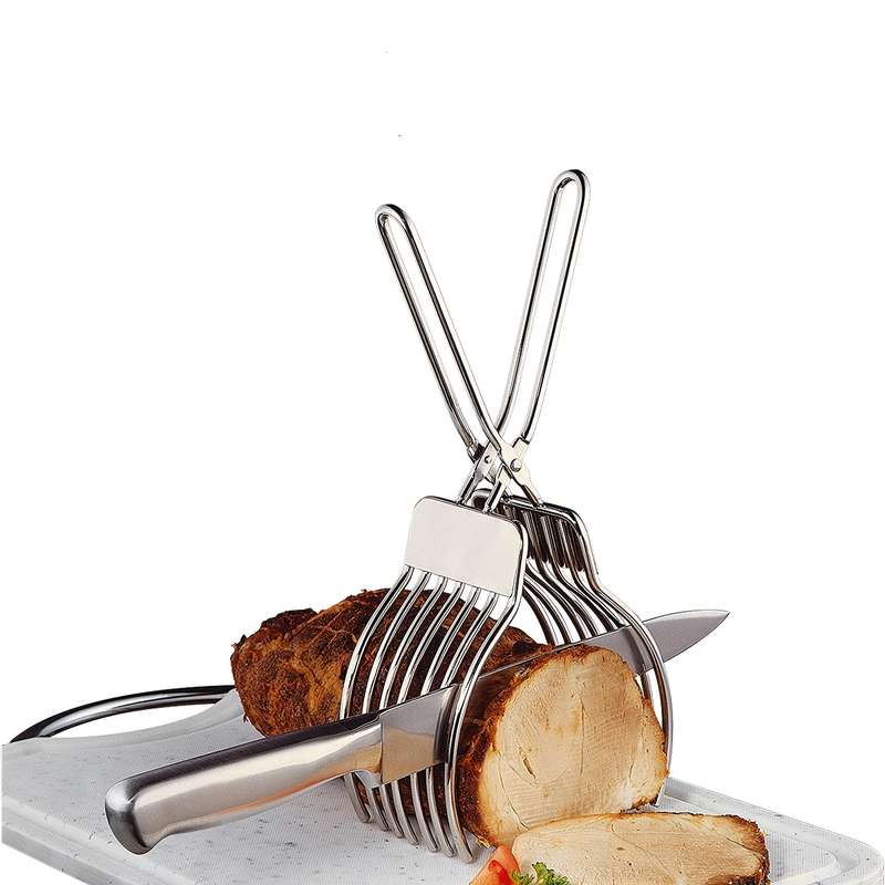 Stainless Steel Meat Slicing Tongs1pc