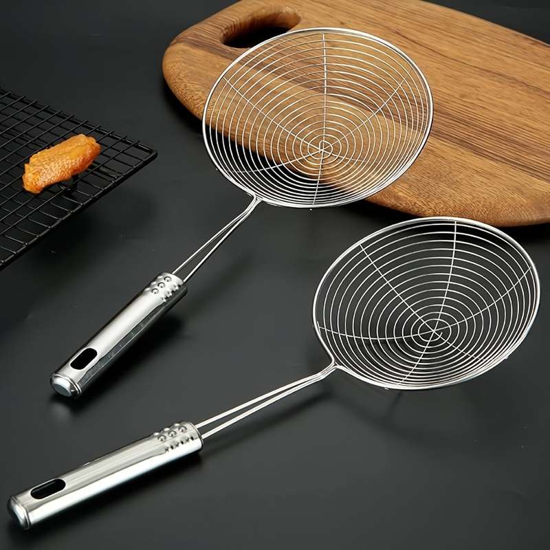 Stainless Steel Strainer Ladle with Handle - 1pc