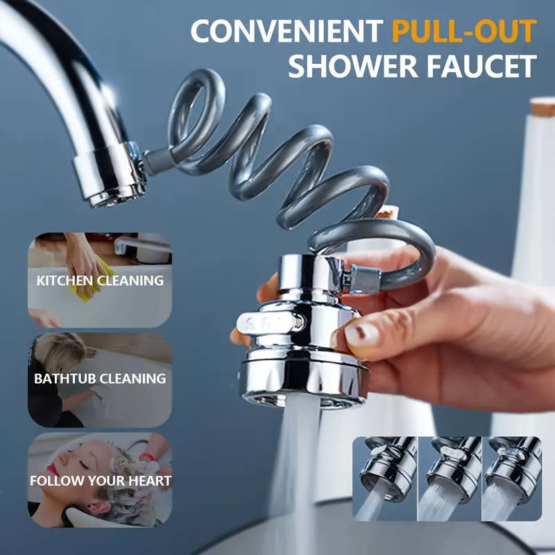 Universal 3-Mode Spray Kitchen Faucet Extender