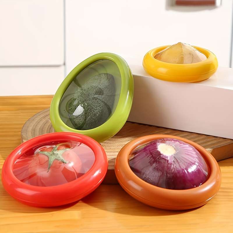4pcs Large Silicone Fruit Vegetable Storage Containers